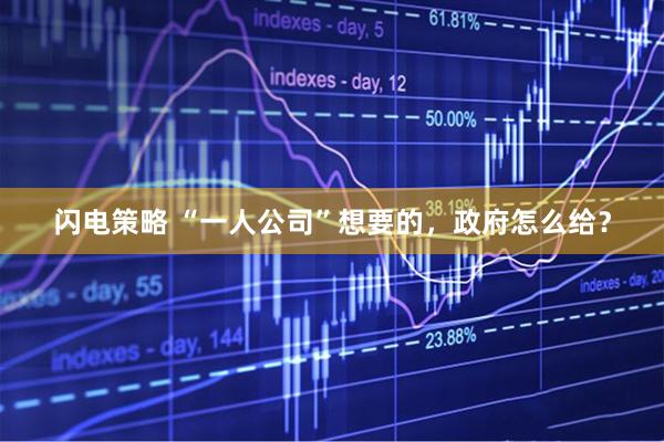闪电策略 “一人公司”想要的，政府怎么给？